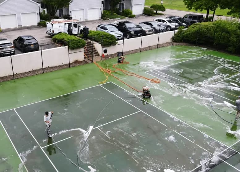 North Ridgeville Power Washing professional cleaning outdoor surfaces at North Ridgeville property