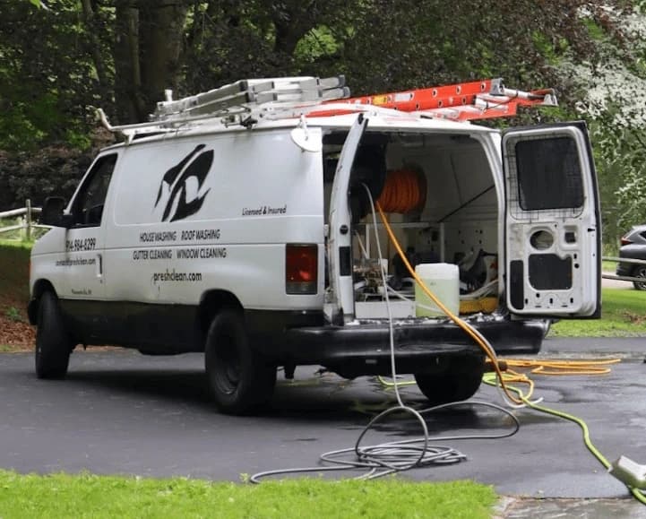 North Ridgeville Power Washing professionals cleaning commercial fleet in North Ridgeville